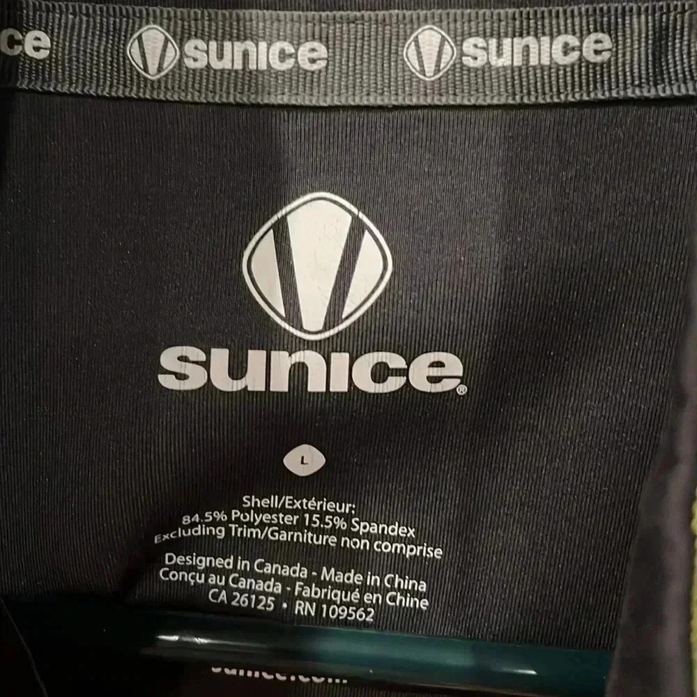 [L]SUNICE  Pullover Mens  Gray Golf Long Sleeve Quarter Zip-NWOT - Picture 2 of 6